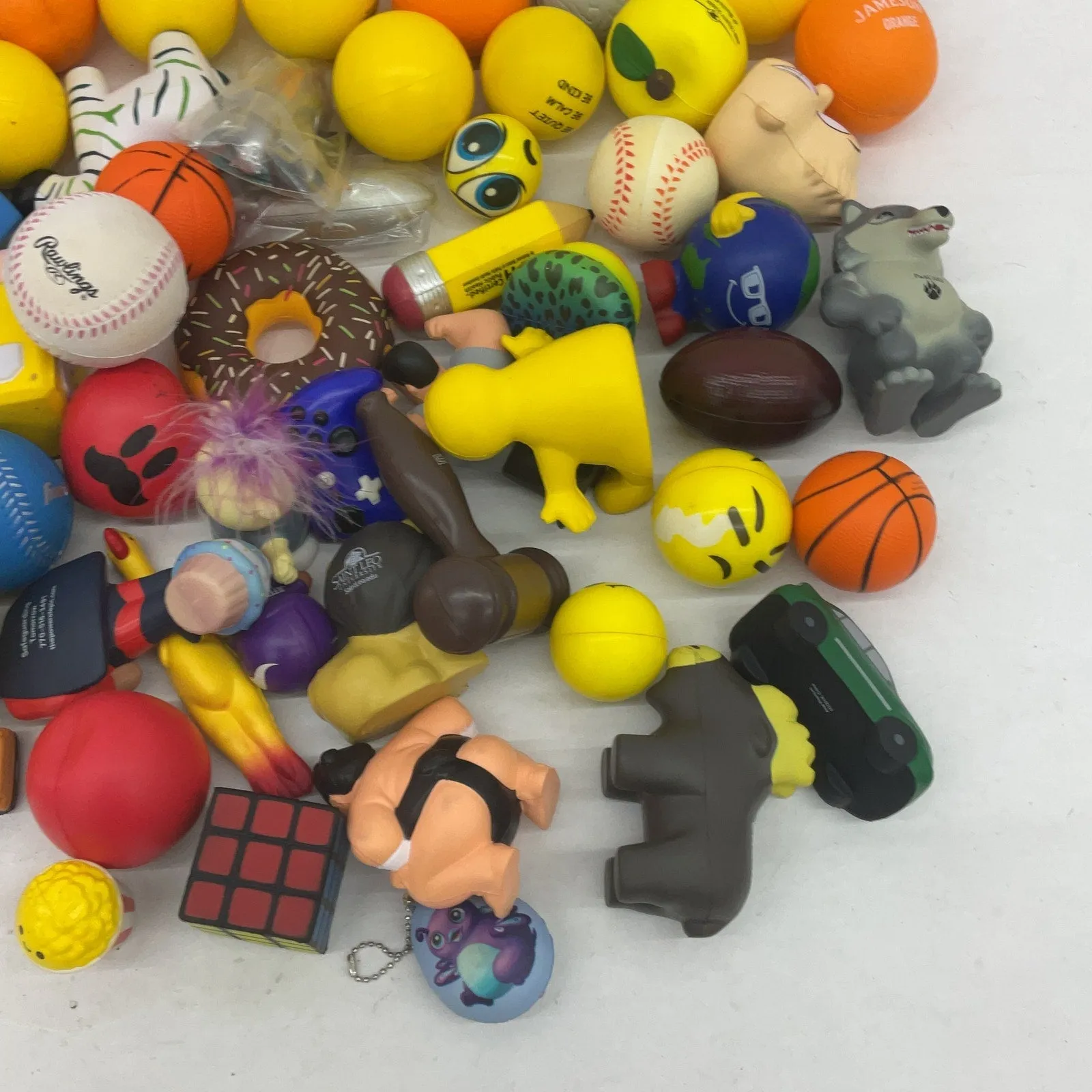 LOT 5 lbs Squishy Soft Foam Stress Ball Fidget Toys Cute Smiley Animal Figures