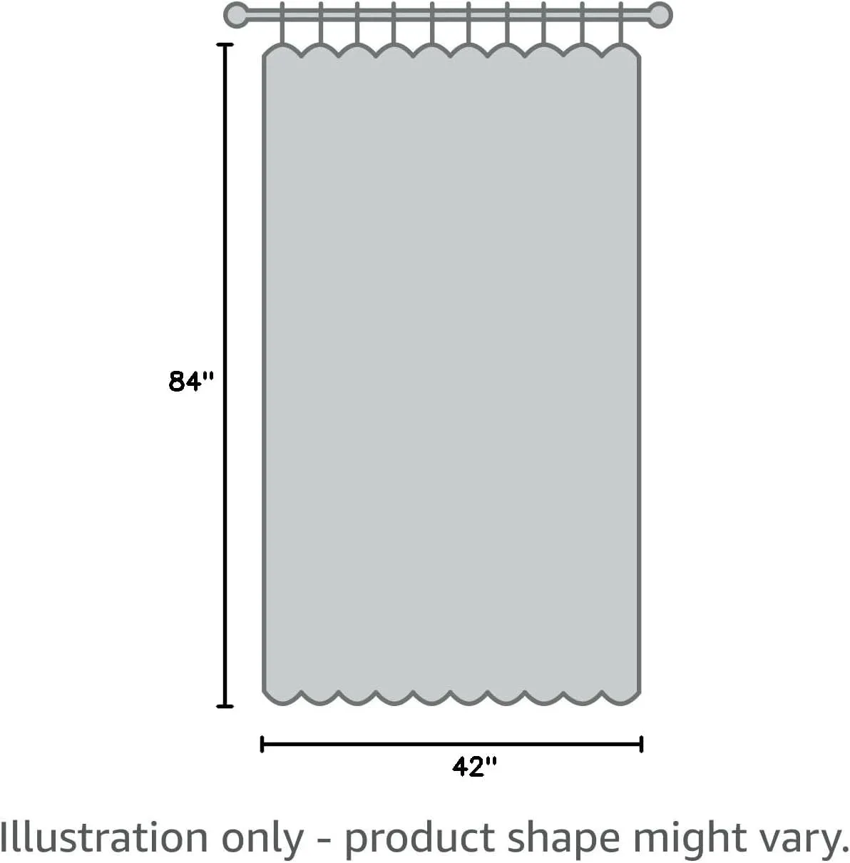 Lush Decor Nova Ruffle Window Curtain Panel Pair, 42"W x 84"L, Gray