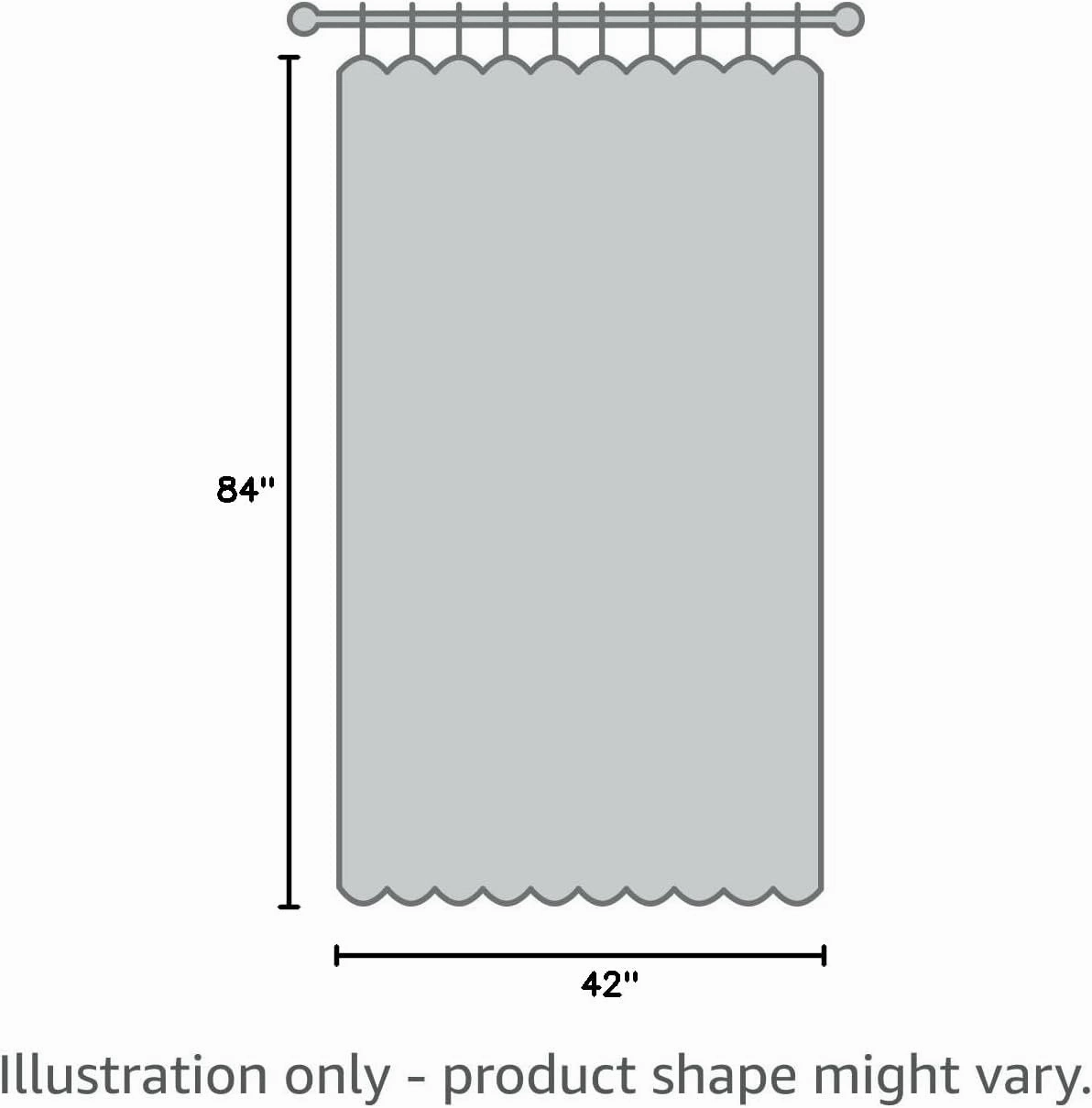Lush Decor Nova Ruffle Window Curtain Panel Pair, 42"W x 84"L, White