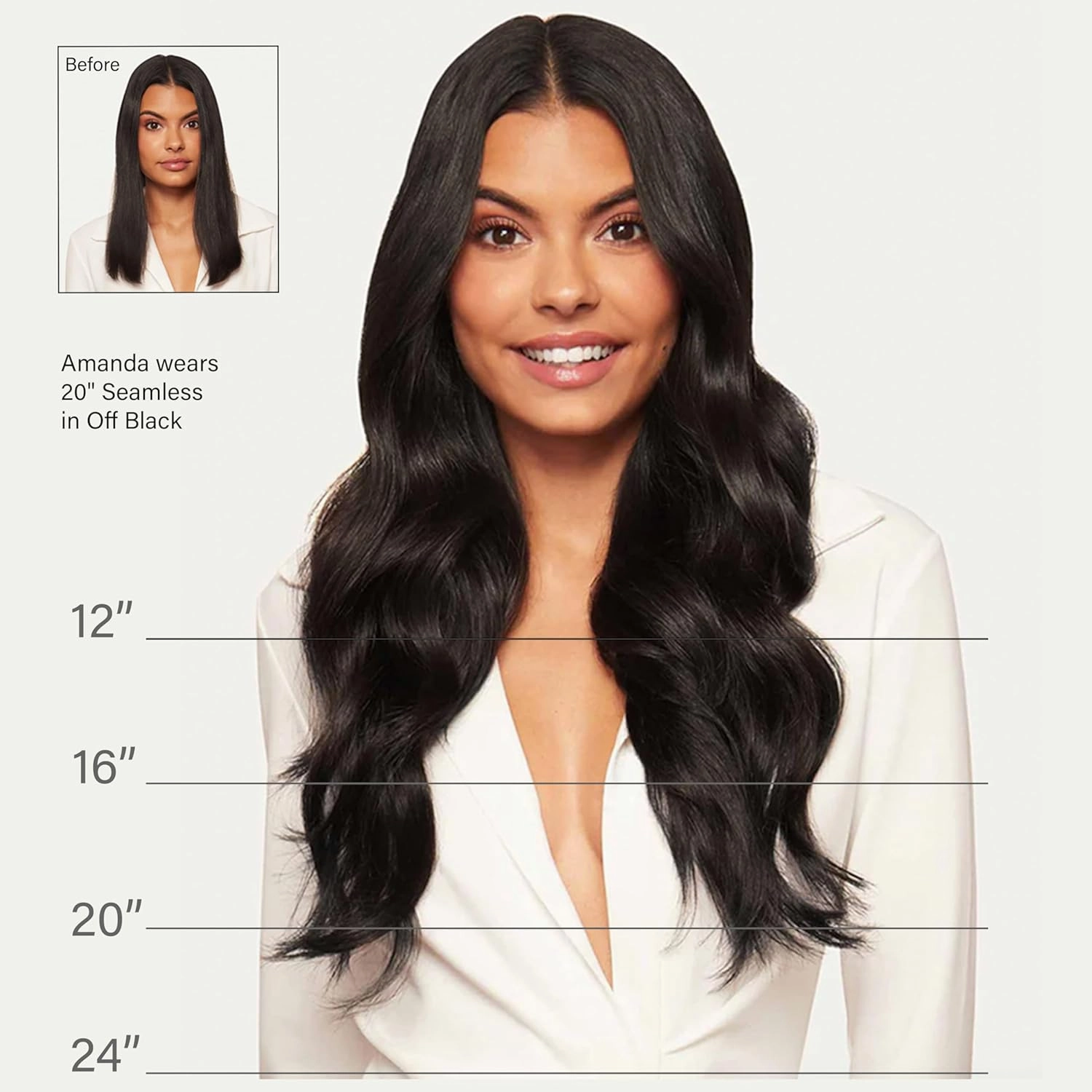 Luxy 100% Remy Human Hair – Halo Clip-In Hair Extensions –Natural Looking Volume & Length - One-Piece - Easy 5-Min Application 180 grams 20" Chestnut Brown Halo