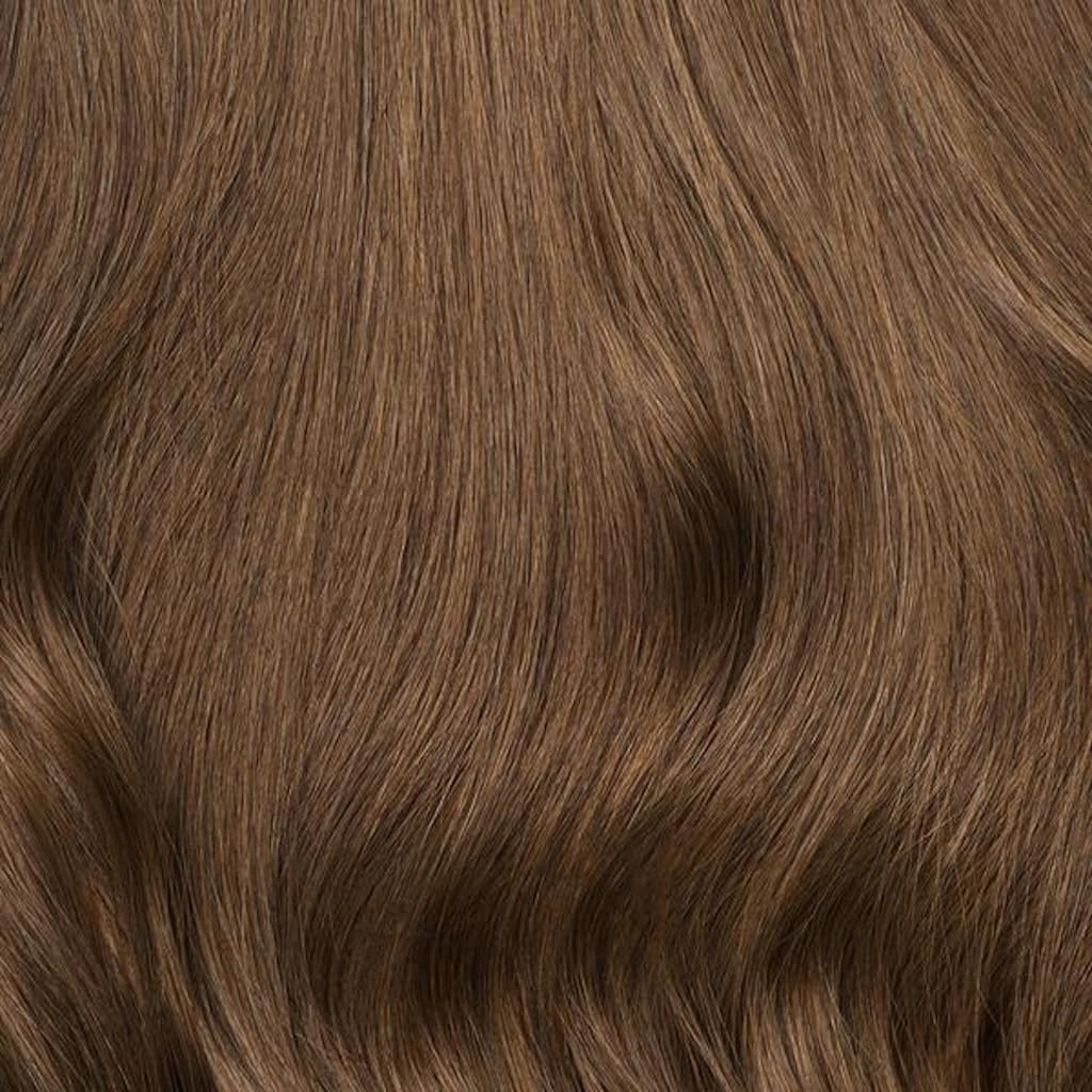 Luxy 100% Remy Human Hair – Halo Clip-In Hair Extensions –Natural Looking Volume & Length - One-Piece - Easy 5-Min Application 180 grams 20" Chestnut Brown Halo