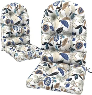 LVTXIII Outdoor Adirondack Chair Cushions, 44x19x4 Inch Non-Slip High Back Rocking Chair Cushion, Tufted Patio Lounge Cushion Seat Cushion, Set of 2, Breeze Leaves Beige