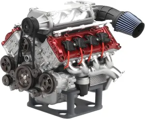MAD Cison Mini V8 Engine Kit That Runs - Small Engine Building Kit for Adults, Suit for RC Cars AX90104 SCX10 Capra VS4-10 Pro/Ultra, Simulation Toy (With Supercharger)