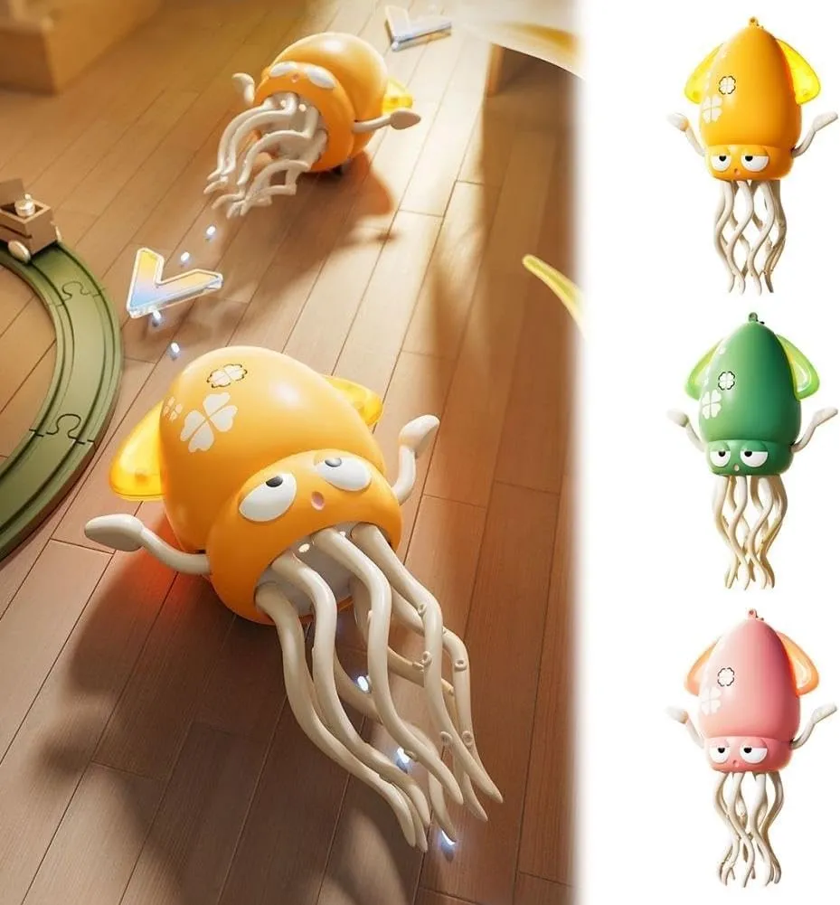 Magic Dancing Octopus Toy, Smart Tentacle Explorer, Playful Crazy 8-Leg Auto-Dance Octopus Toy, Crawling Dancing Automatic Obstacle Sensor Toys, Wiggly Wonder Octopuss Pet Toys for Indoor Cat Dog(Gree