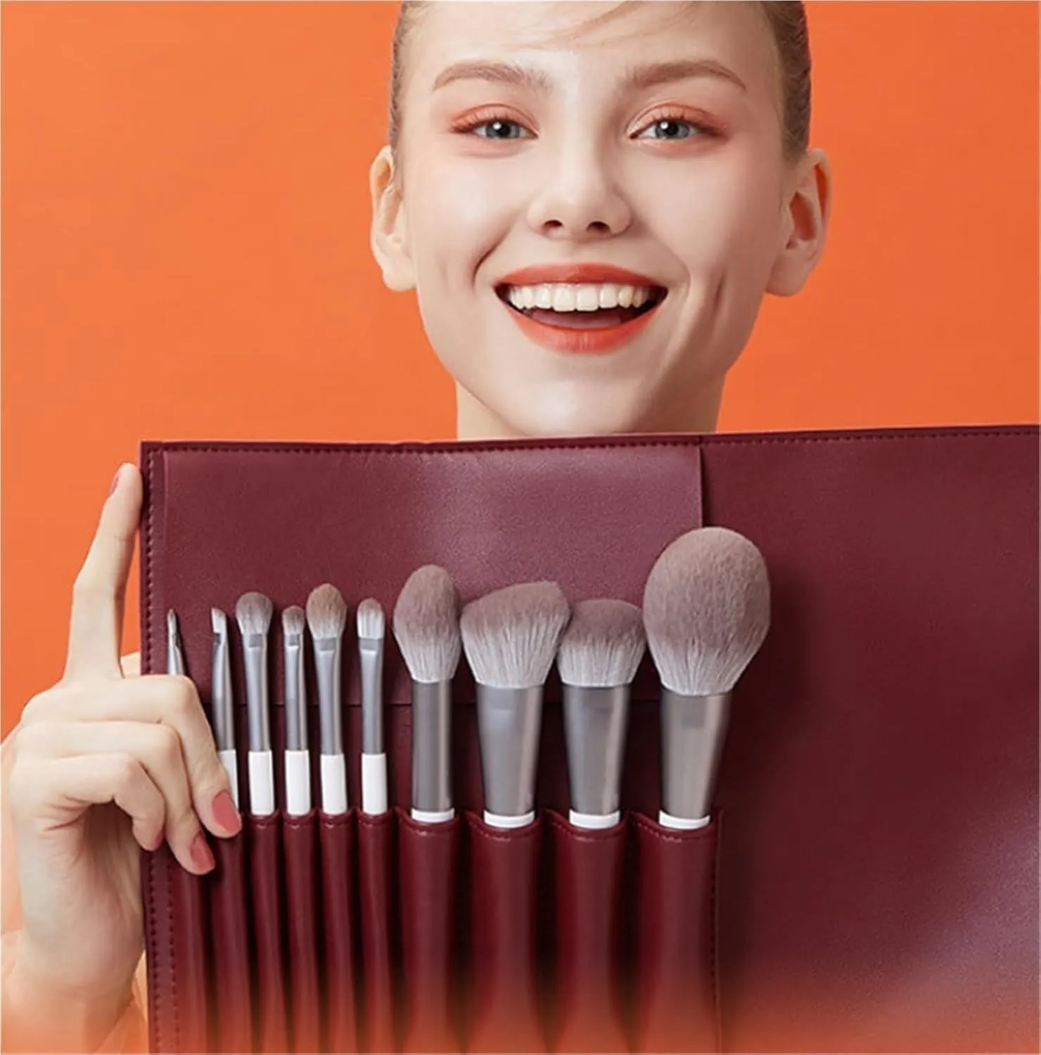 Make Up Brushes Set Makeup Brushes 10-Piece Makeup Brush Set Eyeshadow Foundation, Blush Brushes Makeup Bag Makeup Tools Set(Black)