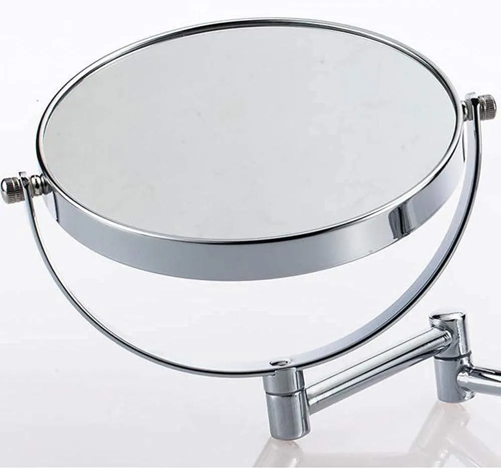 Makeup Mirror Vanity Mirror Wall Mount Makeup Mirror,Metal Folding High-Definition Vanity Mirror Double-Sided Mirror Bathroom Beauty Mirror Cosmetic Mirror,7 inch