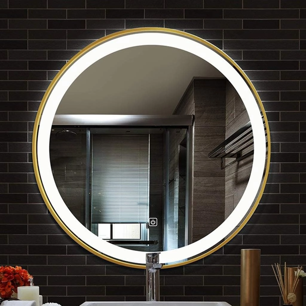 Makeup Mirror, Makeup Mirror Interiors Decorative Wall Mounted Mirror,Explosion-Proof No Nail Needed Bedroom Living Room Hallway Any Room Wall-Mounted Vanity Mirrors