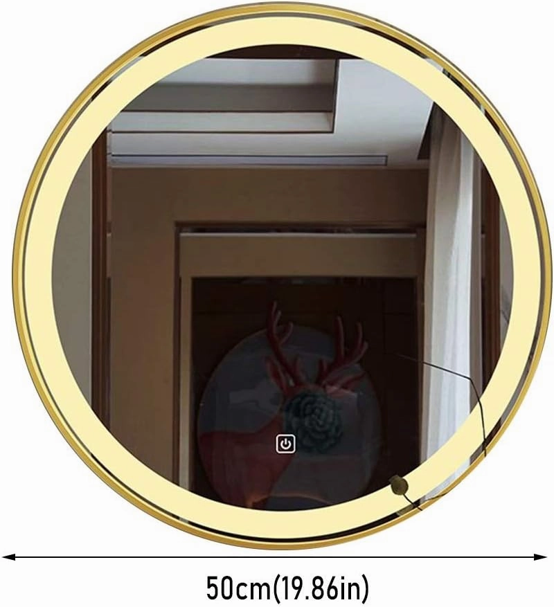 Makeup Mirror, Makeup Mirror Interiors Decorative Wall Mounted Mirror,Explosion-Proof No Nail Needed Bedroom Living Room Hallway Any Room Wall-Mounted Vanity Mirrors