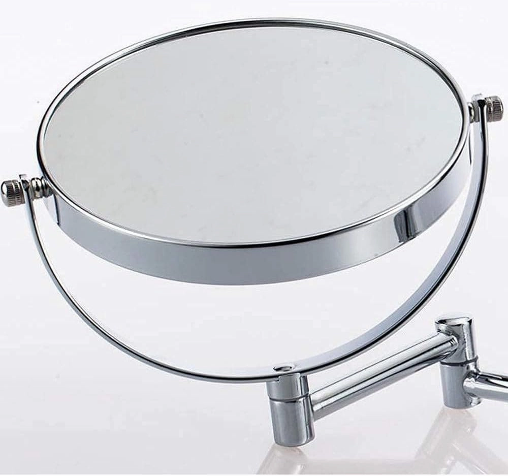 Makeup Mirror Vanity Mirror Wall Mount Makeup Mirror,Metal Folding High-Definition Vanity Mirror Double-Sided Mirror Bathroom Beauty Mirror Cosmetic Mirror(6 inch)