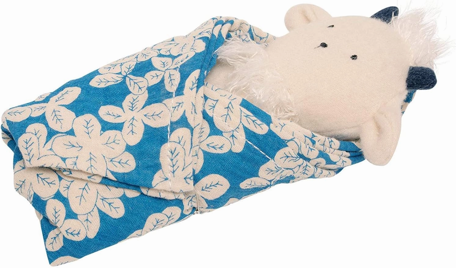 Manhattan Toy Embroidered Plush Goat Baby Rattle   Soft Cotton Burp Cloth, 16 x 16 Inches