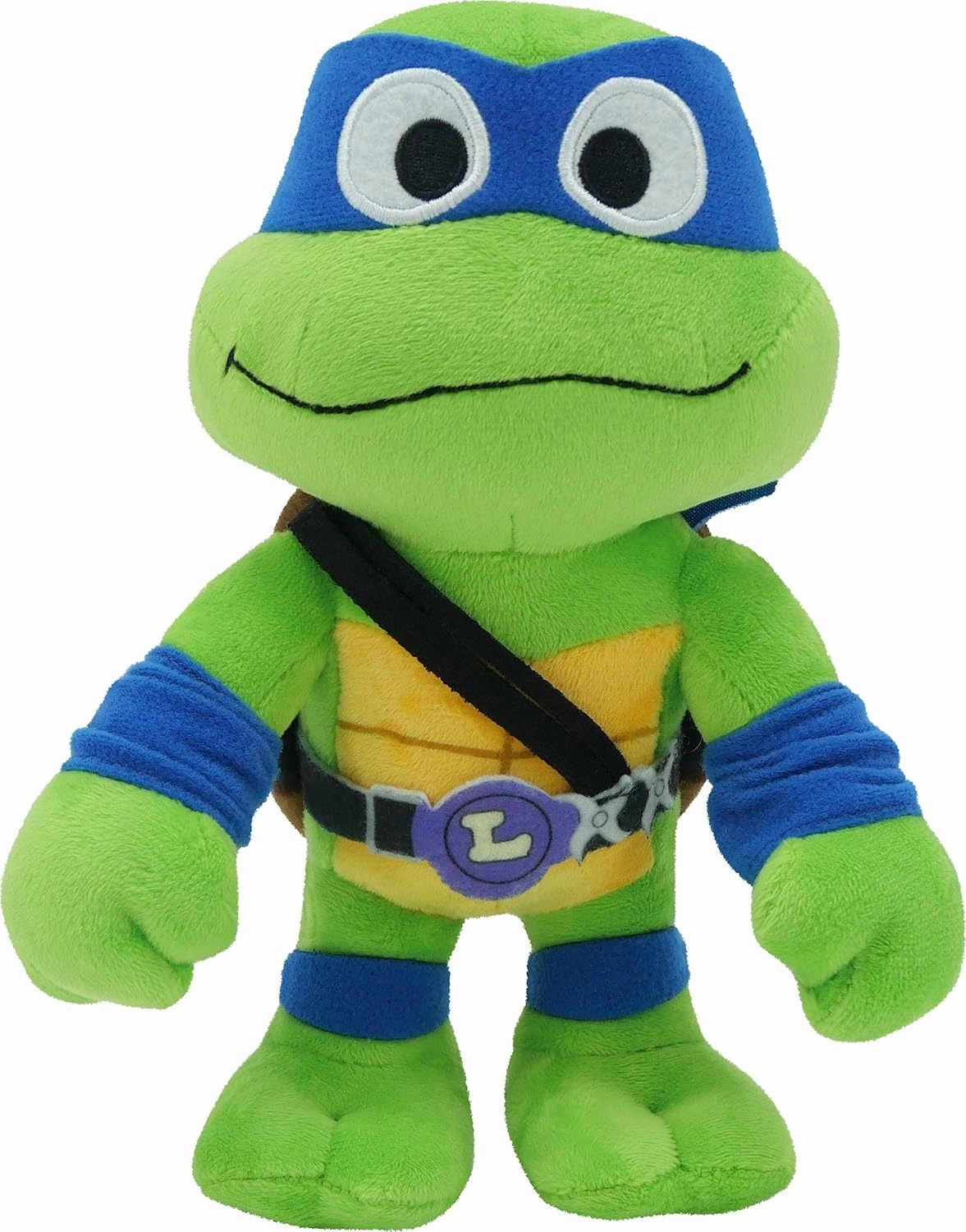 Mattel Teenage Mutant Ninja Turtles: Mutant Mayhem Leonardo Plush Toy, 8 Inch Blue Masked Soft Doll of TMNT Movie Character Leader Leo