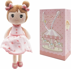 Maxshop 17'' Plush Dolls Baby Girl Toy Gifts Stuffed Doll Super Soft Plush Toy Pink with Gift Box (Pink Doll)