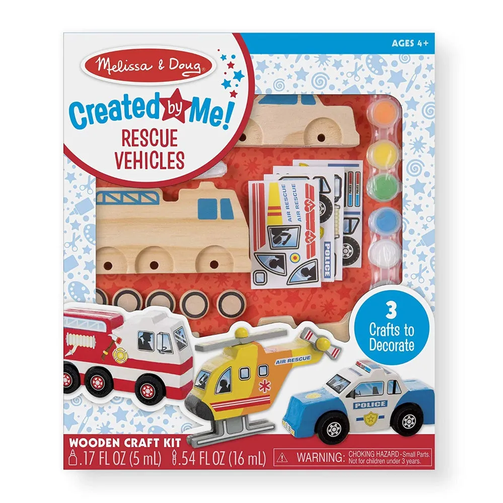 Melissa & Doug Rescue Vehicle Set Decorate Your Own
