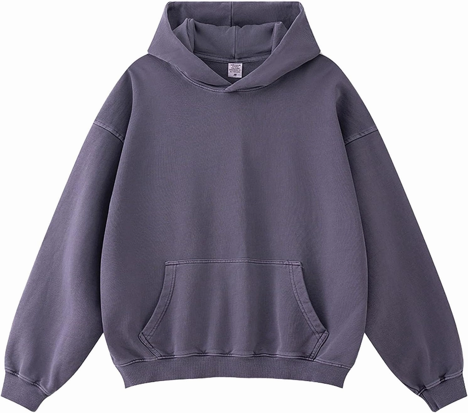 Mens Oversized Cotton Heavyweight Vintage Washed Hoodie Couples Streetwear