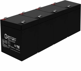 Mighty Max Battery 12V 5AH SLA Battery Replacement for Mini-X XC50GTB Scooter - 4 Pack