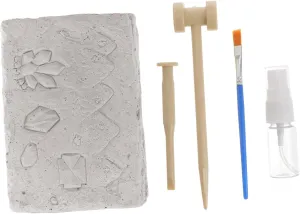 Milisten Interactive Boys and Girls Educational Toy 1 Set Natural Stone Digging Kit Stone Excavating Toy Gypsum Plastic