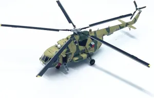 Military Fighter Plastic Die Cast Model, 1/72 Scale Russian MI-17 Helicopter Model, Adult Toys and Decorations, 13.8 x 11.4Inch