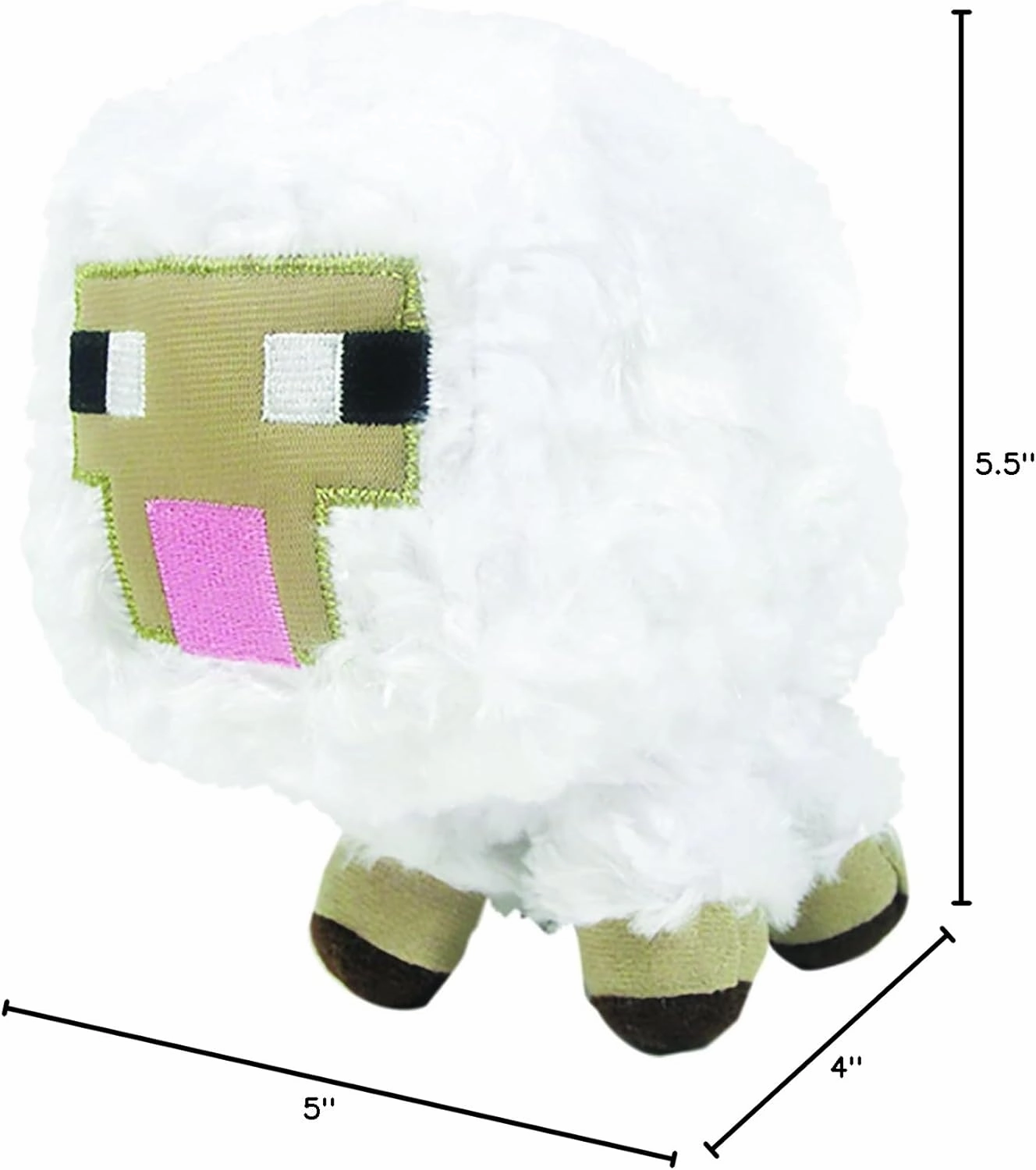 Minecraft Baby Sheep Plush Toy - Soft, Yellow Stuffed Animal Figure, 5.5" Tall, Ages 12  Months