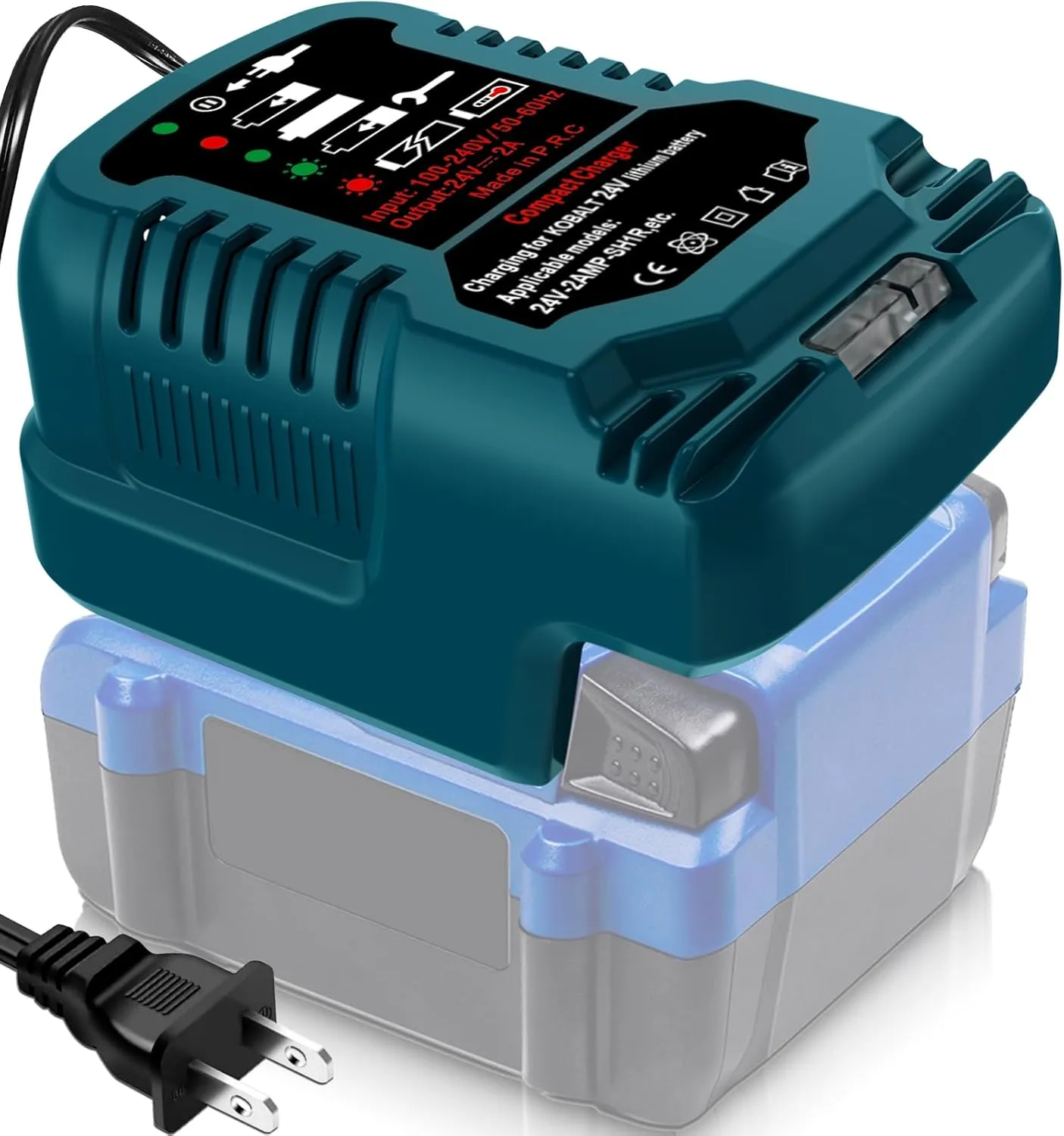 Mini Charger for Kobalt 24V Battery, 1/4 Size of KRC 2445-03 Original, for Kobalt 24V Max Battery KB624-03 KB524-03 KB424-03 KB224-03