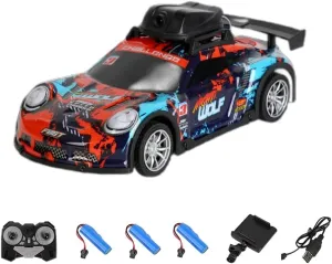 Mini RC Drift Car for Adults, 2.4GHz 4CH APP-Controlled RC Car with HD Camera & LED Light, Real-Time Recording RC Racing Toys Hobbyist Gift