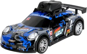 Mini RC Drift Car with App-Controlled, 2.4G 4CH RC Car with LED Lights & HD Camera, RC Racing Toy for Hobbyist