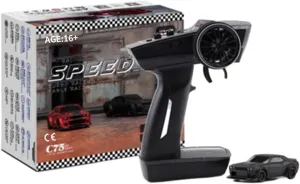 Mini Remote Control Car RC Drift - Turbo Racing C75 1:76 Scale 4CH Fast RC Cars with Led Lights, RTR RC Electric Rear-Drive Car Model Desktop for Teens and Adults Gift