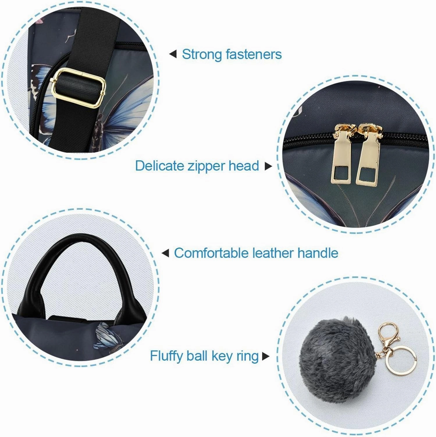 Mini Backpack Women Travel Handbag Shoulder Bag Anti Theft Backpack for women for Outing Shopping Traveling Going Out Butterfly Pattern 2