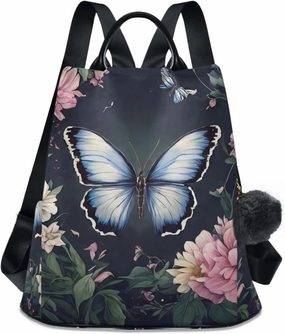 Mini Backpack Women Travel Handbag Shoulder Bag Anti Theft Backpack for women for Outing Shopping Traveling Going Out Butterfly Pattern 2