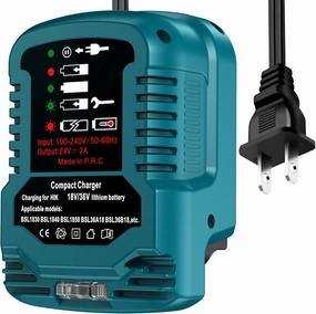 Mini Charger for Hitachi 18V 36V BSL1815 BSL1820 BSL1825 BSL1840 BSL1850 BSL1860 Battery Charger, 2A with LED Charger Station
