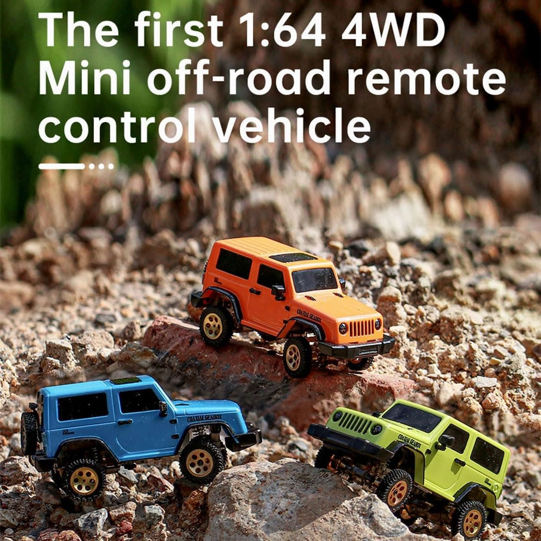 Mini Off-Road Vehicle with FPV Camera, 1/64 Scale 2.4G Full Proportional RC Electric 4WD Climbing Car Remote Control Drift Car Gift (FPV Goggles Version)