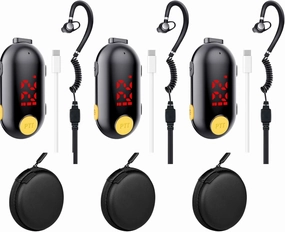 Mini Walkie Talkies Rechargeable for Adult with Earpieces, 3 Pack Two Way Radio Small Walkie Takies for Outdoor Team Work Event Resturant, Super Mini Walkie Talkies Baseball Communication Device