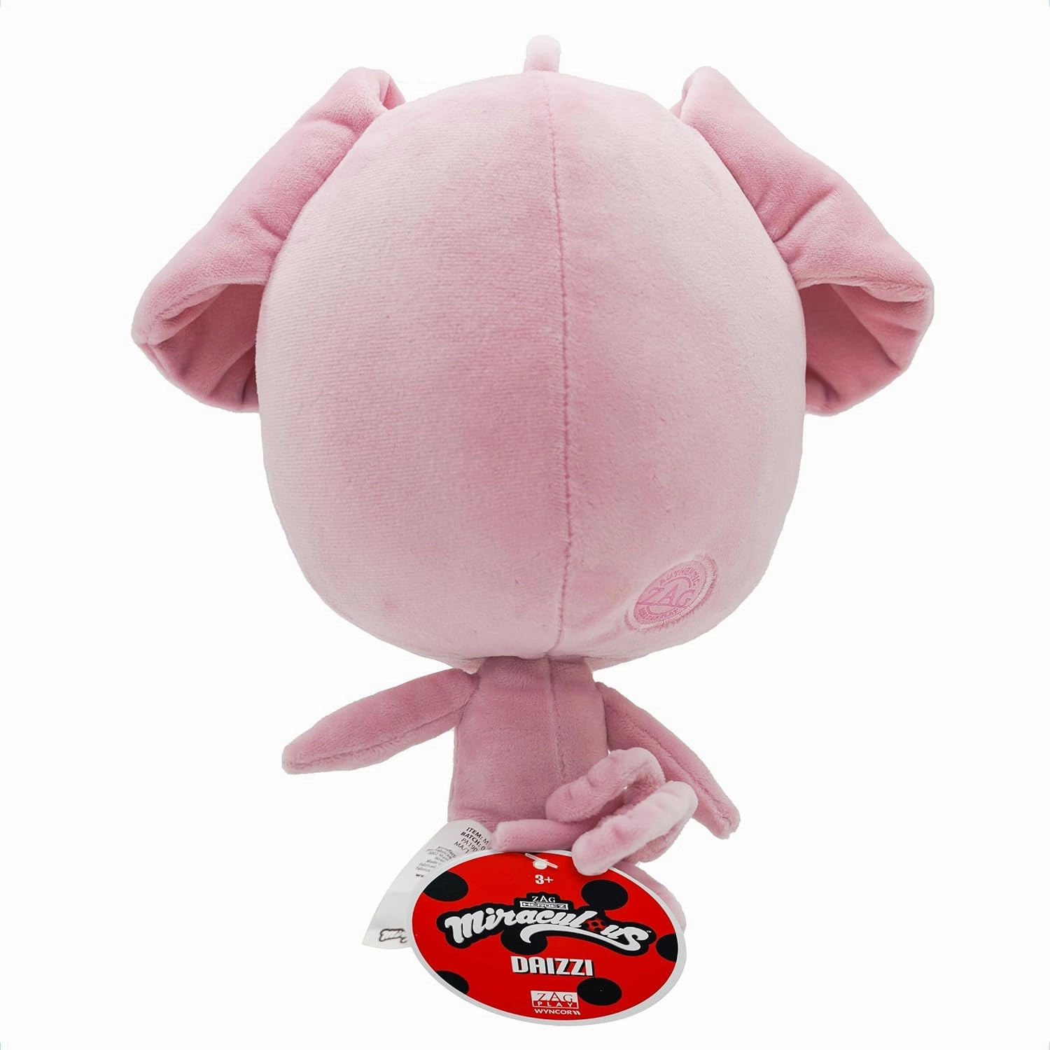 Miraculous Ladybug Kwami Mon Ami Plush Toy - Daizzi The Pig, Super Soft Stuffed Animal - 9-inch Collectible Plush Figure, Ladybug & Cat Noir, Gift Stocking Stuffer for Kids & Collectors