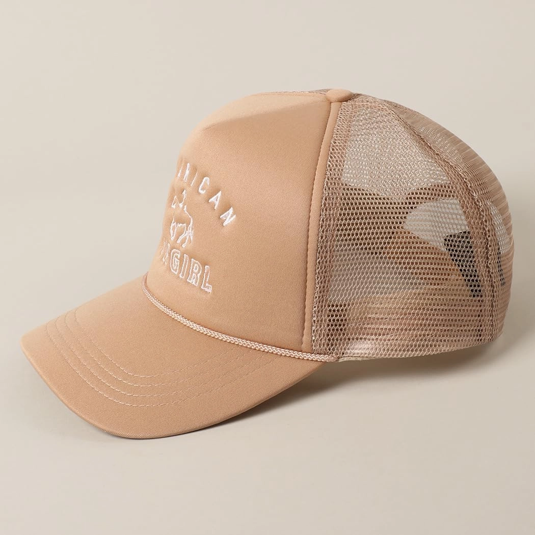 MIRMARU Retro Foam Mesh Trucker hat Trendy Design Summer Baseball Cap for Womens