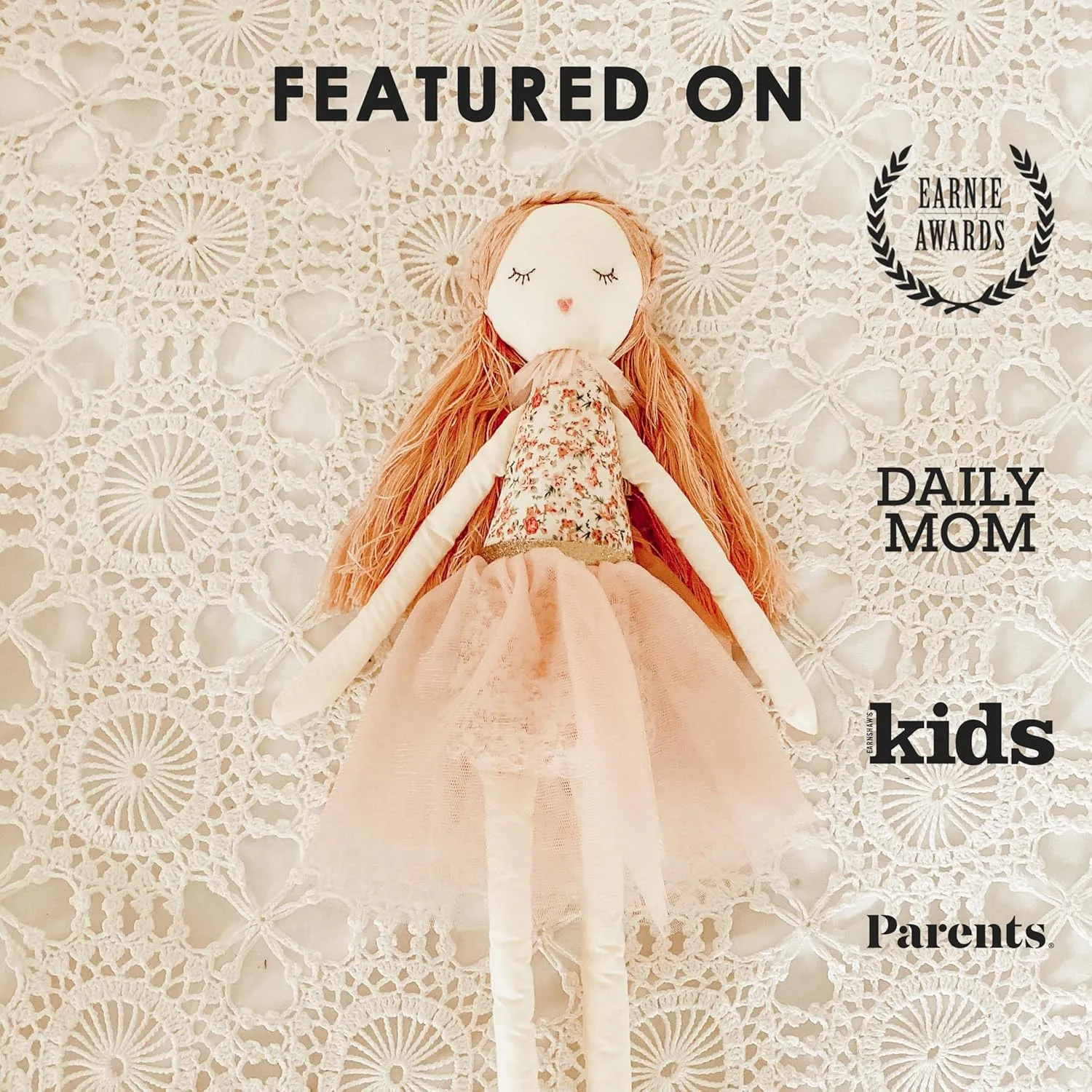 MON AMI Rose Scented Designer Plush Doll – 21”, Fun Adorable Stuffed Toy for Kids of All Ages, Use as Toy or Room Décor