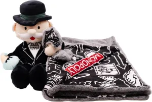 Monopoly Blankie Bestie Stuffed Animal Ultra Soft Blanket Sensory Fabric Newborn Baby Infant Toddler Kids Toy Plushie Stocking Stuffer