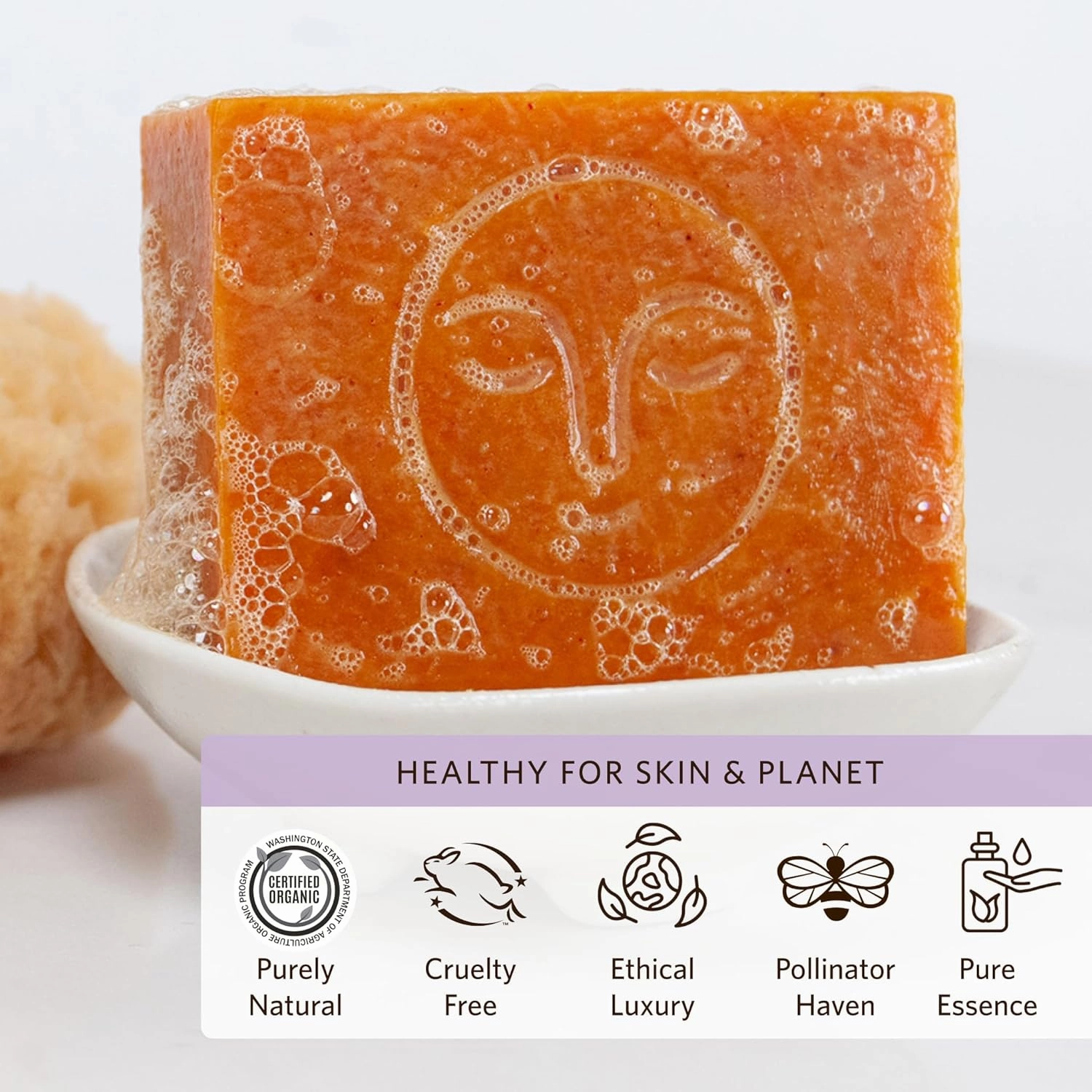 Moon Valley Organics Natural Body Wash and Face Wash Soap Bar Natural Bar Soap, Pack of 3, Lavender