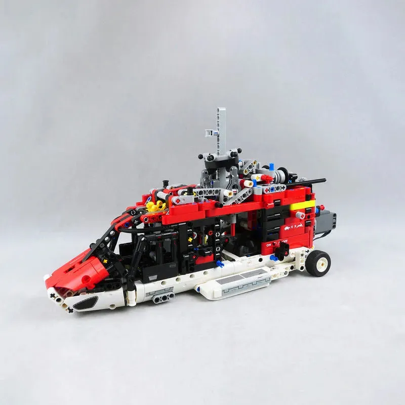 Motorized Airbus H175 Rescue Helicopter Bricks MOC Toy