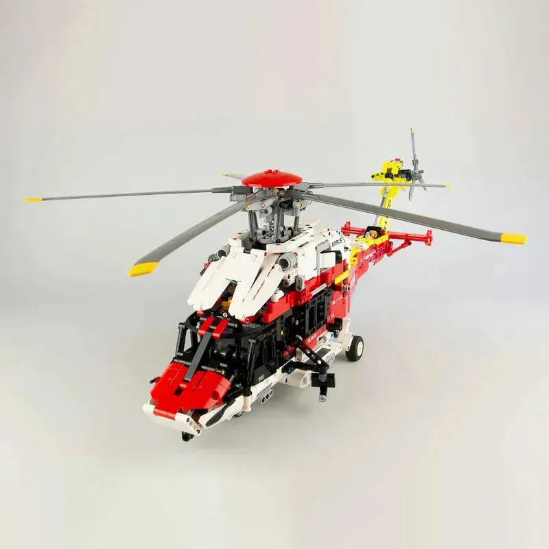 Motorized Airbus H175 Rescue Helicopter Bricks MOC Toy