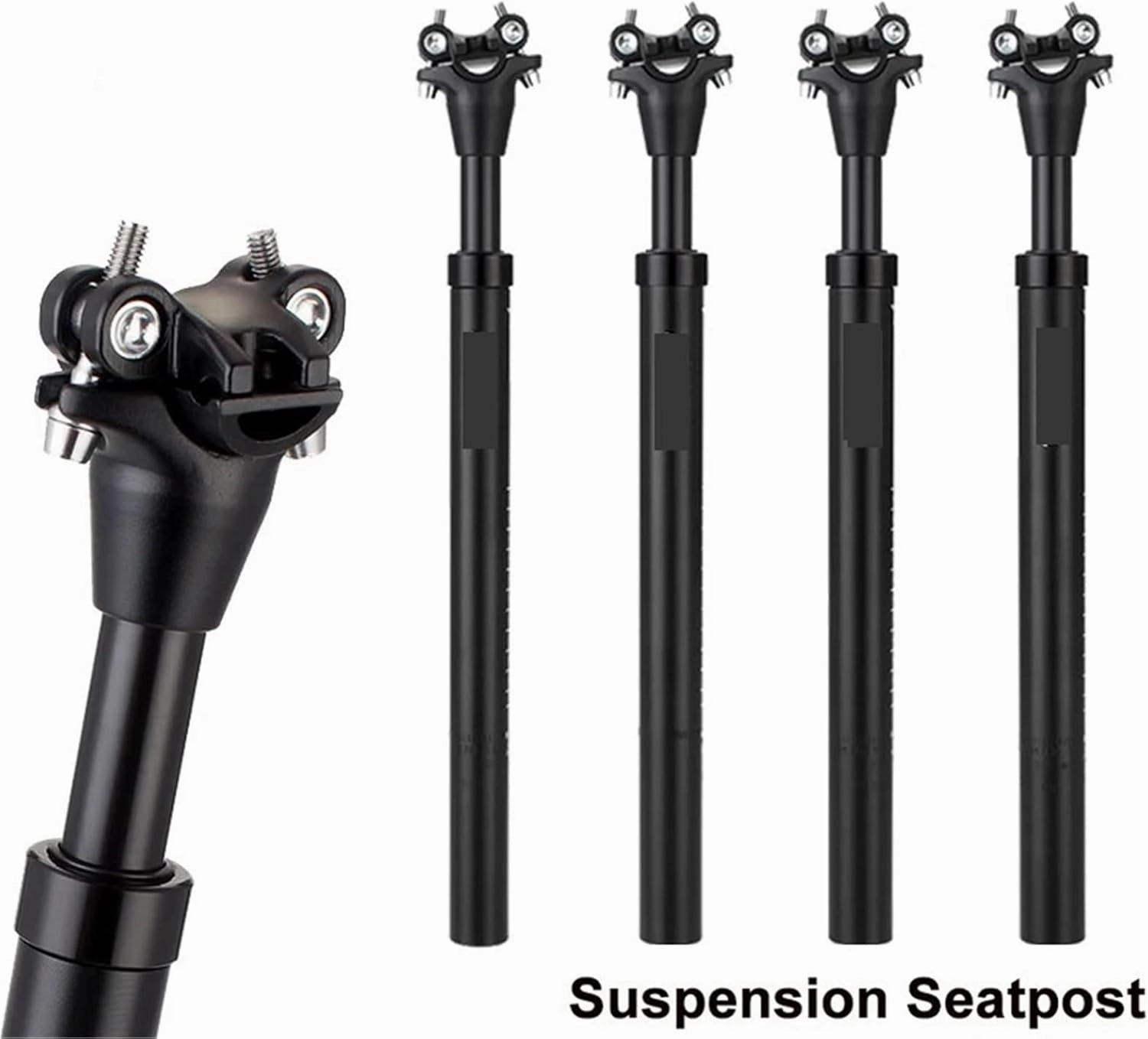 MTB Suspension Seatpost 27.2/28.6/30.4/30.9/31.6 * 400mm Bicycle Seat Post 45mm Travel Road Bike Shock Absorb Damping Seat Tube for Mountain Road Bike