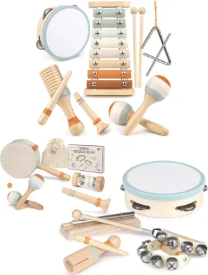 Musical Instruments - Neutral Colors Toddler Toys - Aesthetic Musical Toys, Montessori Toys - Modern Boho Xylophone, Wooden Percussion Instruments for Kids, Gender Neutral Baby Gifts