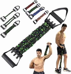 Natural Latex 3-Hole Resistance Stretcher, Men Heavy Exercise Bands with Handles, Elasticity & Tear Resistant Exercise Bands, Exercising Bands for Strength Training, Stretching