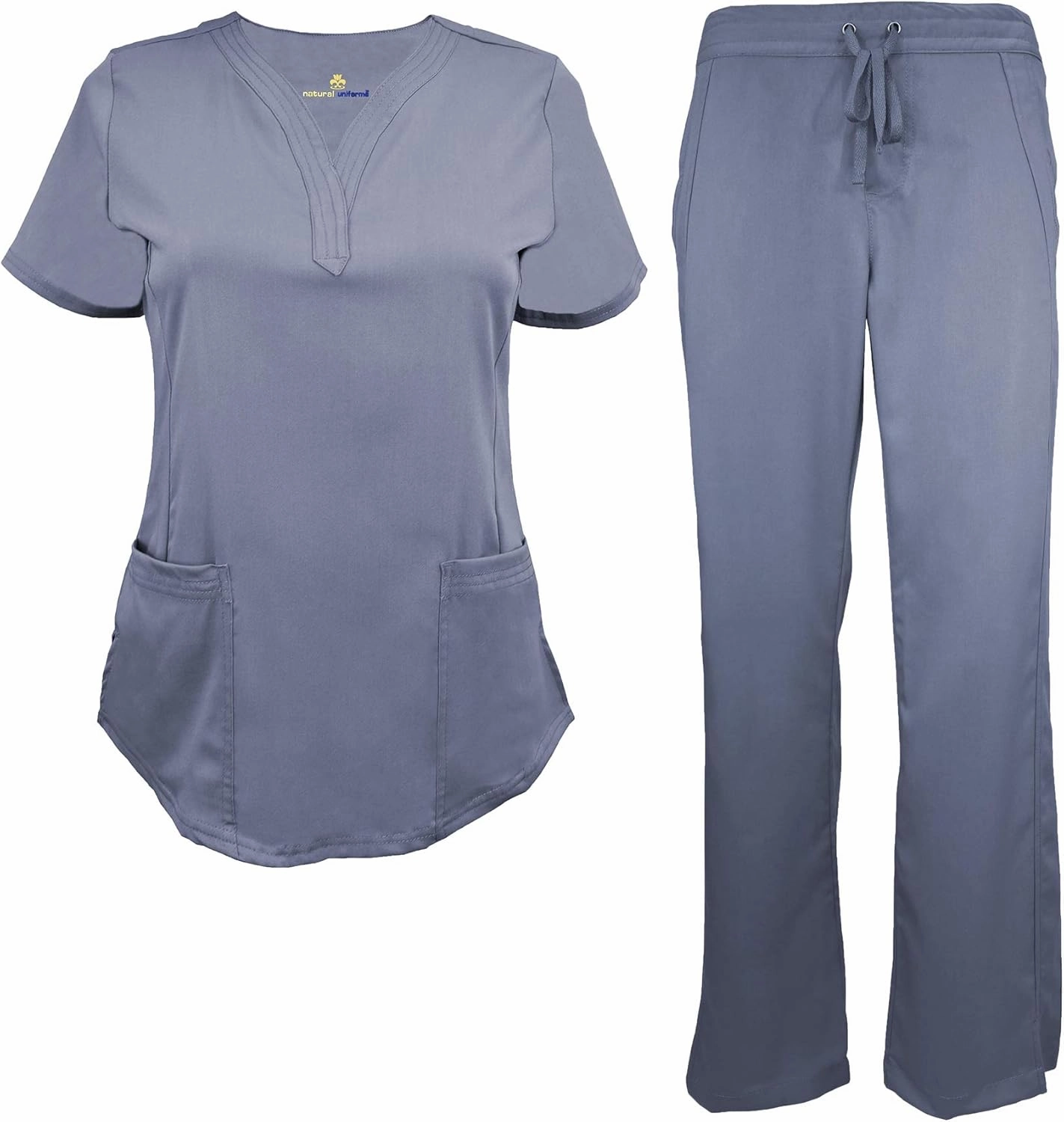 Natural Uniforms Women's Ultra Soft Y-Neck Scrub Set 8200-9200