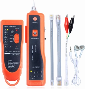 Network Cable Tester Telephone Line Cable Tracker Wire Tracer Test Rj45 Rj11 Cat5 Cat6 Ethernet LAN Network Cables