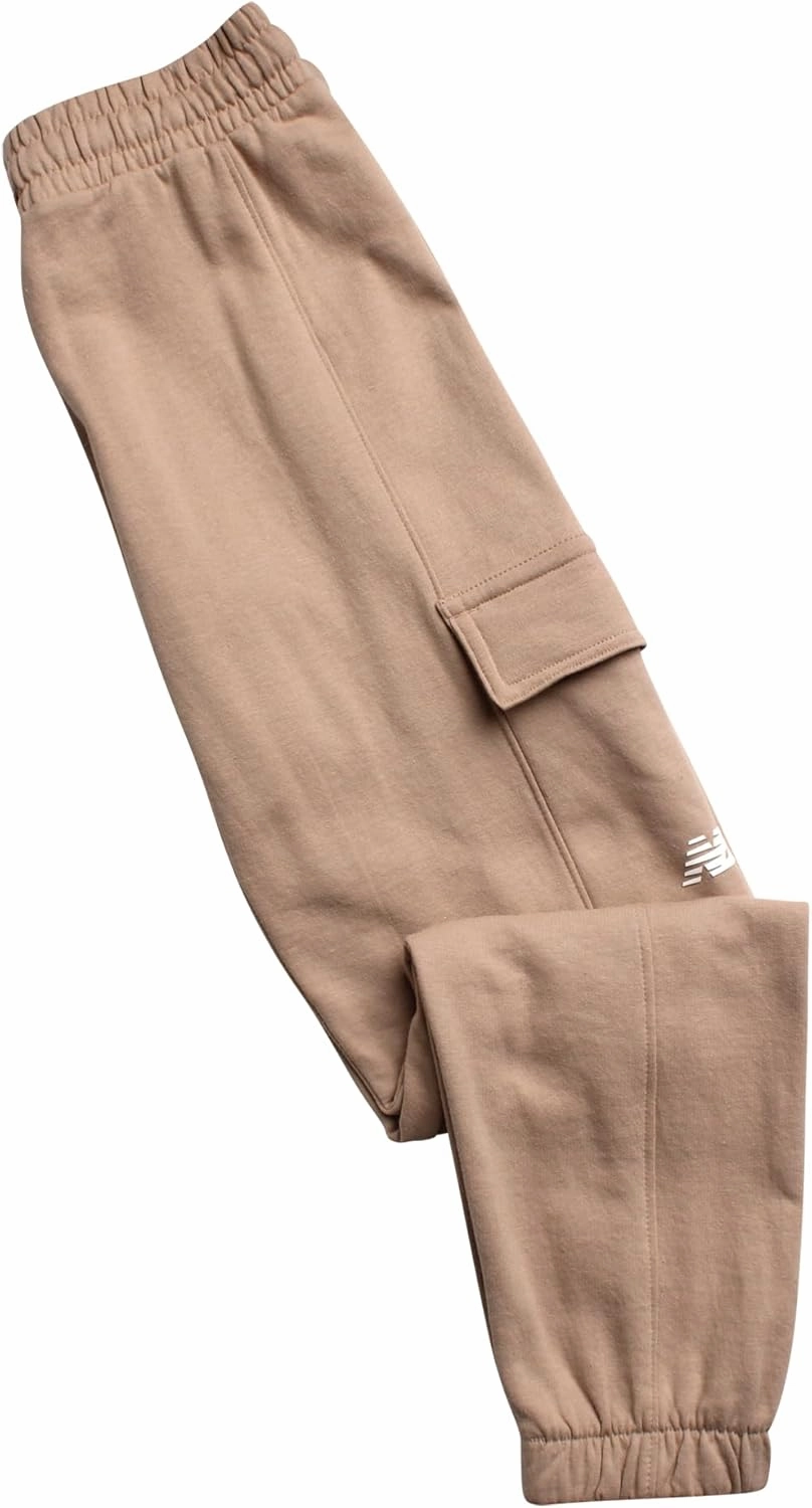 New Balance Girls' Sweatpants - Soft Cotton Blend Fleece Athletic Performance Joggers with Drawstring & Pockets (Sizes: 8-16)