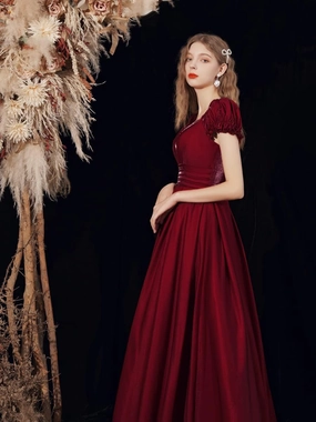 New Shiny Long Women's Evening Dress Birthday Women's Ball Dress Formal Evening Dress Party Wedding Dress