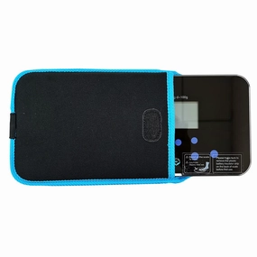 NewlineNY Step-on Super Mini Smallest Travel Bathroom Scale with Protection Sleeve: SBB0638SM-TW(Trendy Wave) S002BU