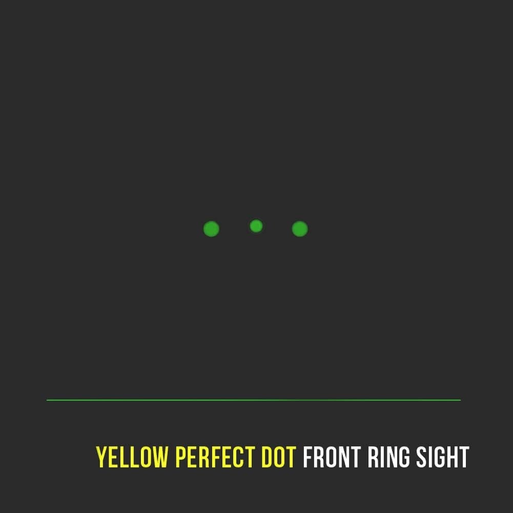 Night Fision Tritium Perfect Dot Front Sight Compatible with Glock, CZ, Smith&Wesson, Taurus, Canik, Sig Sauer, Ruger, Springfield Armory, HK, Walther, 1911, FN - Color Options