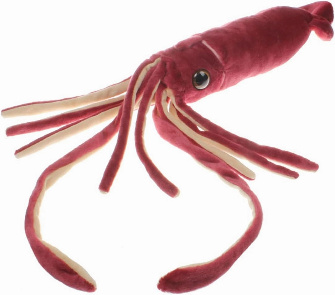Nohito Large Giant Red Squid Stuffed Animal Plush Pillow Toy Realistic King Colossal Squid Octopus Cuttlefish Plushie Doll (Red, M)