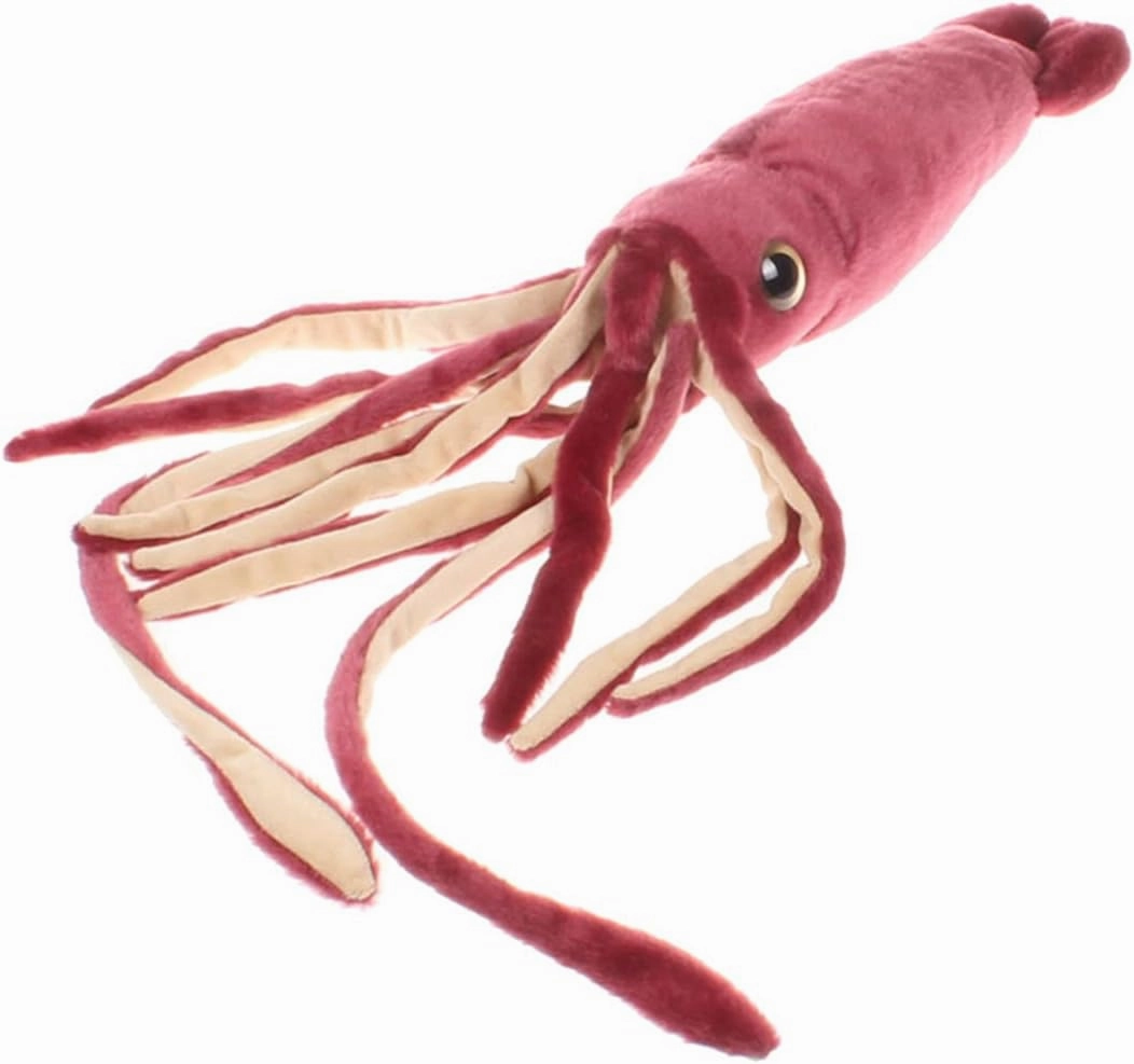 Nohito Large Giant Red Squid Stuffed Animal Plush Pillow Toy Realistic King Colossal Squid Octopus Cuttlefish Plushie Doll (Red, M)