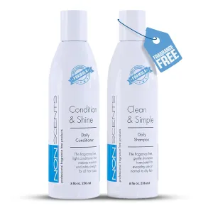 Nonscents Original Formula Fragrance Free Shampoo and Conditioner Set, Hydrating Shampoo for Dry Hair, Moisturizing and Unscented Shampoo and Conditioner for All Hair Types | Made in USA